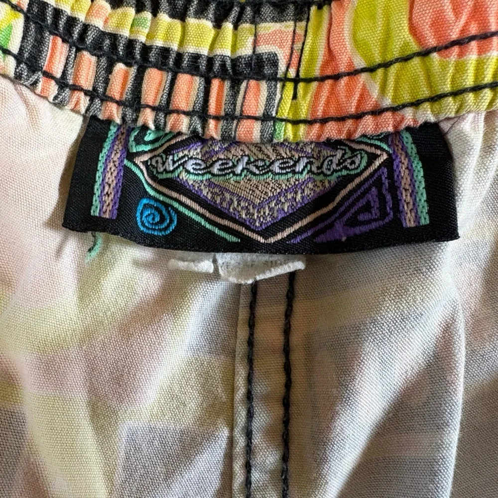 Vintage Green Tropical Swim Trunks
